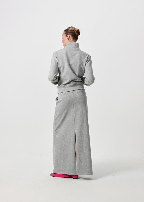 [B-BASIC] Mid-Sweat Low-Waist Elastic Long Skirt