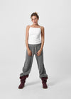 [B-BASIC] Basic Cotton Spandex Strap Square Neck Sleeveless (Built-in Cups) (2 SIZE)