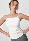 [B-BASIC] Basic Cotton Spandex Strap Square Neck Sleeveless (Built-in Cups) (2 SIZE)