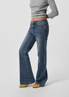 [B-DENIM] LOW NON SPAN BOOTS-CUT JEANS 057