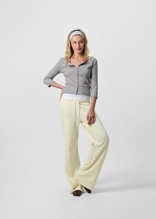 [B-BASIC] Tension Standard Boat Neck 3/4 Sleeve Cardigan (2 SIZE)