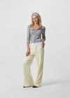[B-BASIC] Tension Standard Boat Neck 3/4 Sleeve Cardigan (2 SIZE)