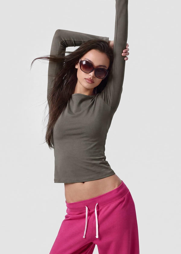 [B-BASIC] Tension Standard Boat Neck Long Sleeve Tee (3 SIZE)