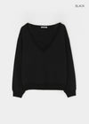 [B-BASIC] Mid-Sweat Deep V-Neck Sweatshirt