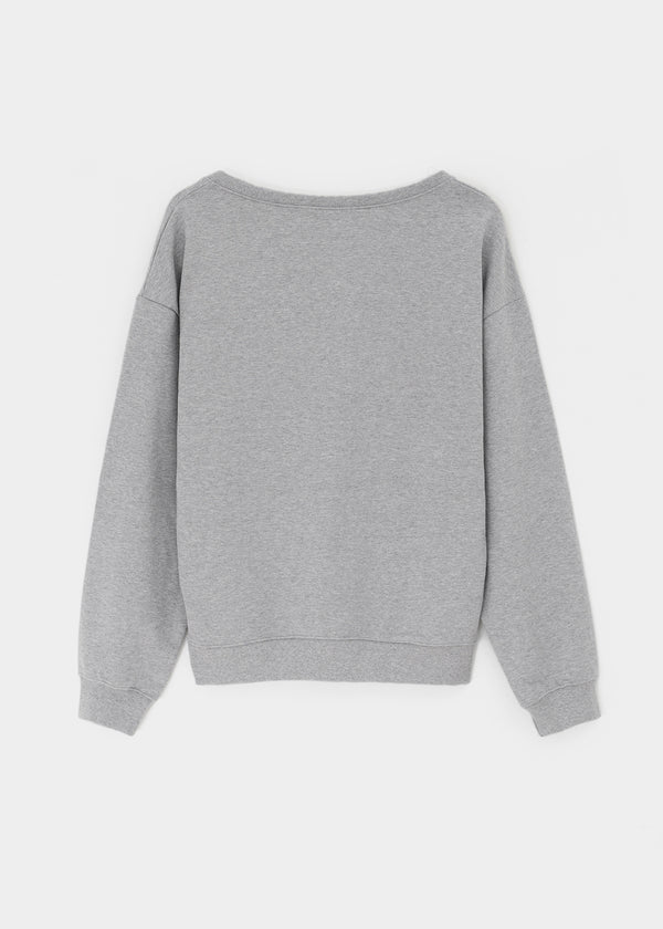 [B-BASIC] Mid-Sweat Deep V-Neck Sweatshirt