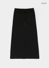 [B-BASIC] Mid-Sweat Low-Waist Elastic Long Skirt