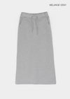 [B-BASIC] Mid-Sweat Low-Waist Elastic Long Skirt