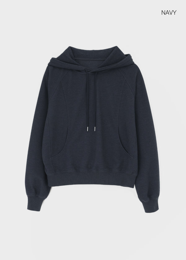 [B-BASIC] Waffle Loose Fit Hoodie
