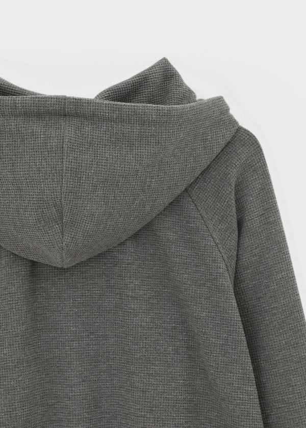 [B-BASIC] Waffle Loose Fit Hoodie