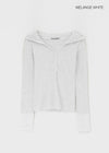 [B-BASIC] Waffle Slim Long-Sleeve Hoodie