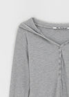 [B-BASIC] Waffle Slim Long-Sleeve Hoodie