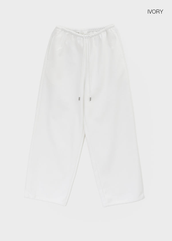 (UNISEX) Pluck Wide Elastic String Pants