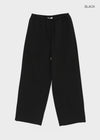 (UNISEX) Pluck Wide Elastic String Pants