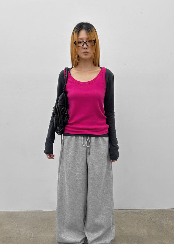 [MADE] Plio U-Neck Ribbed Sleeveless Top