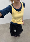 Blunt U-neck 3/4 sleeves