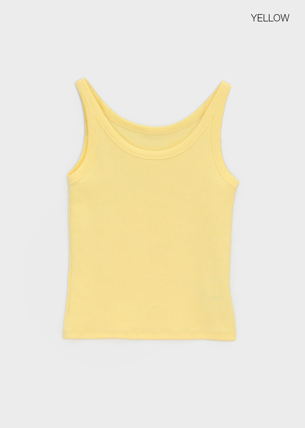 [MADE] Plio U-Neck Ribbed Sleeveless Top