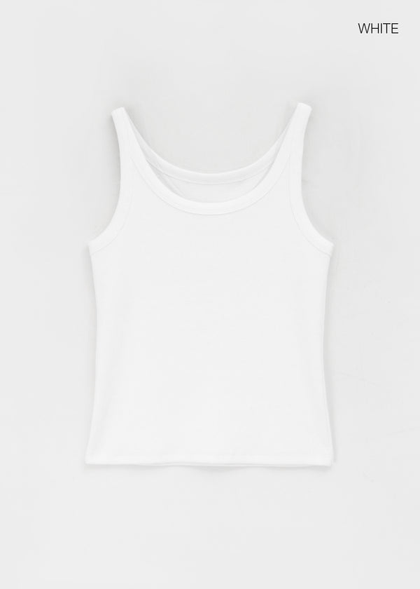 [MADE] Plio U-Neck Ribbed Sleeveless Top