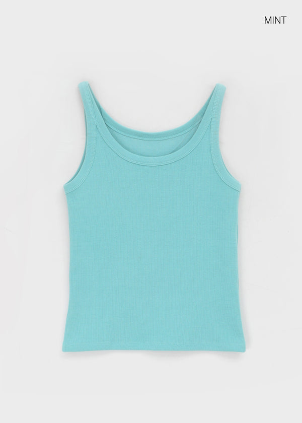[MADE] Plio U-Neck Ribbed Sleeveless Top
