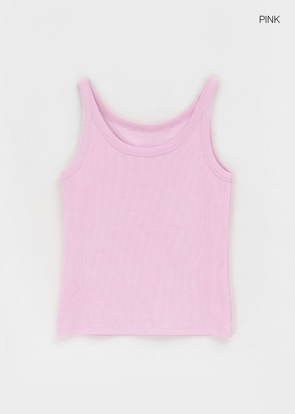 [MADE] Plio U-Neck Ribbed Sleeveless Top