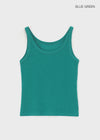 [MADE] Plio U-Neck Ribbed Sleeveless Top