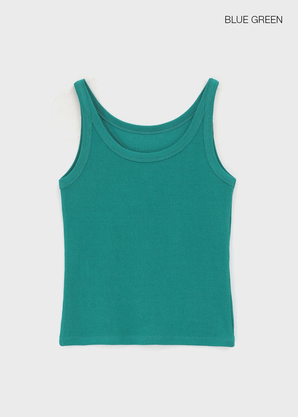 [MADE] Plio U-Neck Ribbed Sleeveless Top