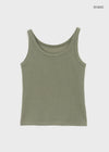 [MADE] Plio U-Neck Ribbed Sleeveless Top