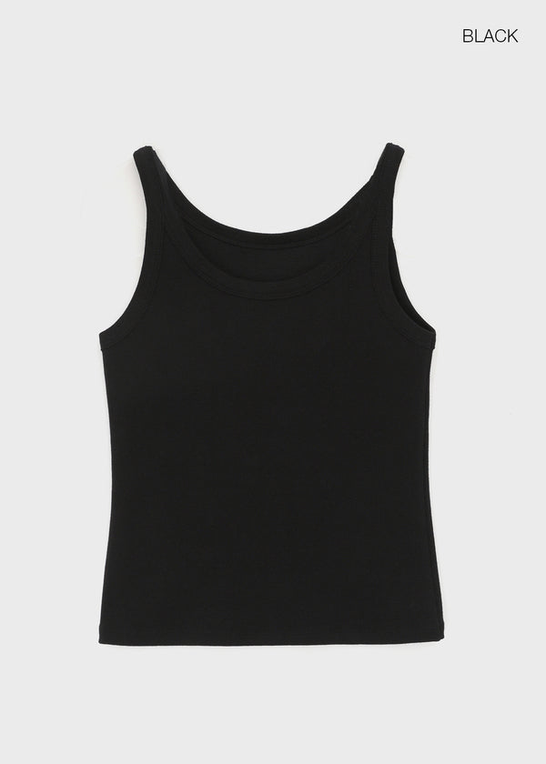 [MADE] Plio U-Neck Ribbed Sleeveless Top