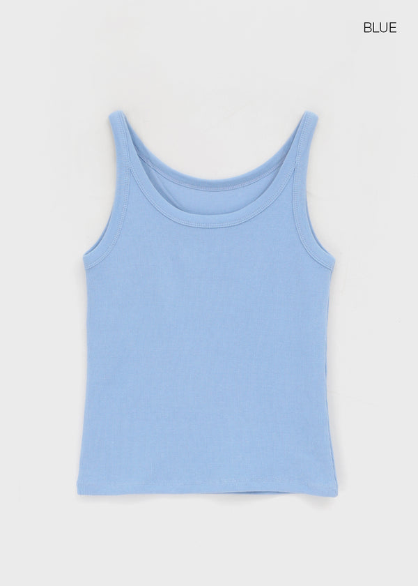 [MADE] Plio U-Neck Ribbed Sleeveless Top