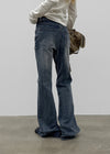 Grime Washed Bootcut Denim Pants