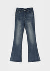 Grime Washed Bootcut Denim Pants