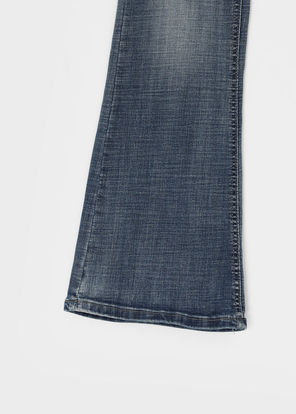 Grime Washed Bootcut Denim Pants