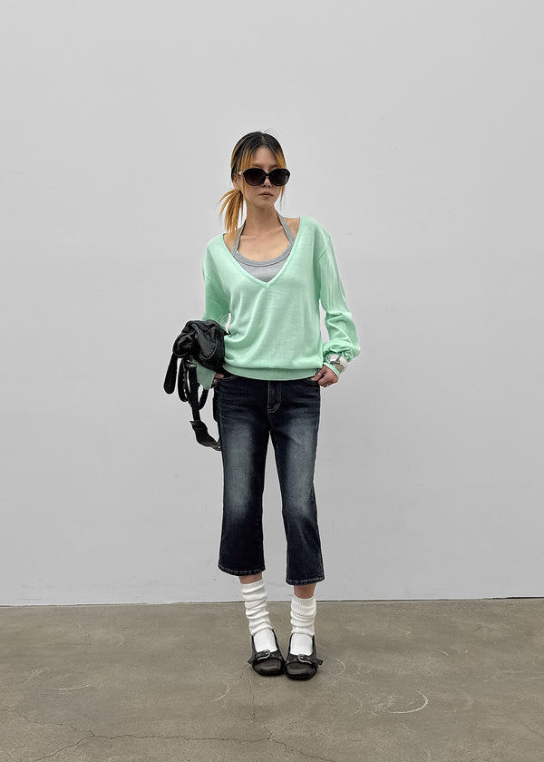 Glitcher Deep V-Neck Knit