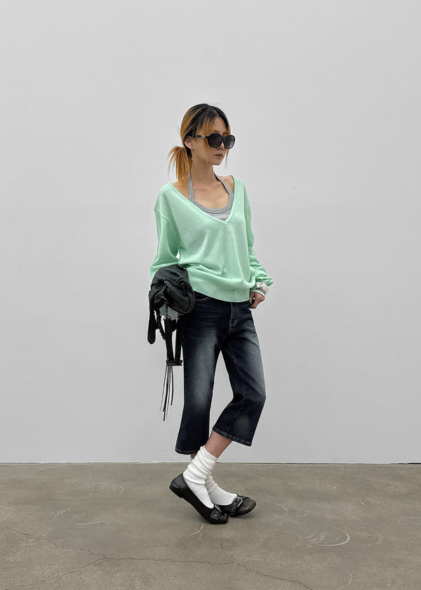 Glitcher Deep V-Neck Knit