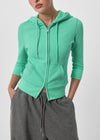 [B-BASIC] Waffle Slim Fit 3/4 Length Zip-Up Hoodie (2 SIZE)