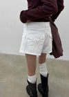 Overt studded cotton shorts