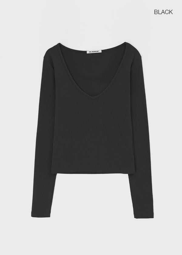[MADE] Dutsby Deep V-Neck Long Sleeve Tee