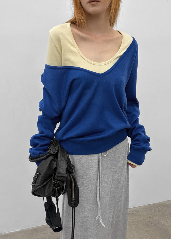 Glitcher Deep V-Neck Knit