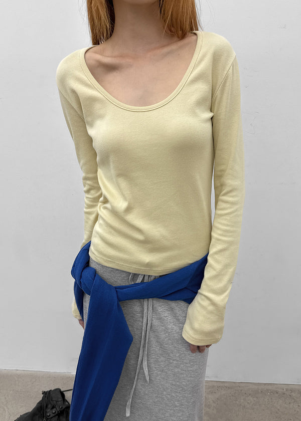 [MADE] Tomsnu U-neck Long Sleeve Tee