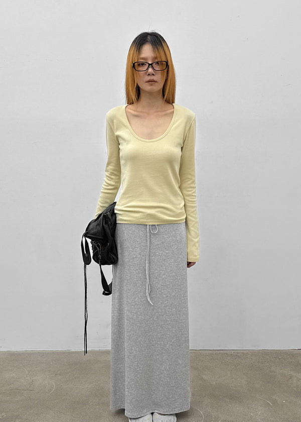 [MADE] Tomsnu U-neck Long Sleeve Tee