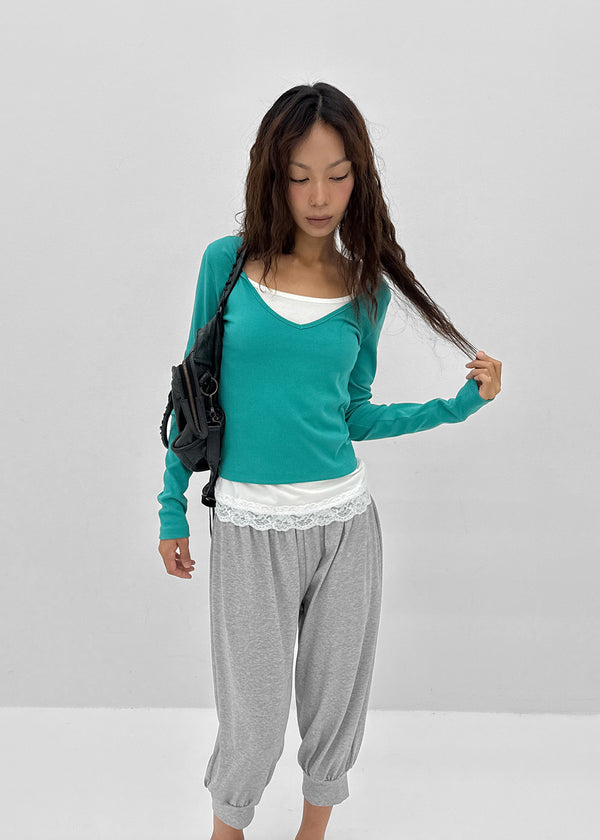 [MADE] Dutsby Deep V-Neck Long Sleeve Tee