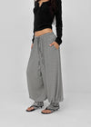 Rope Striped Leg Warmer Harem Pants