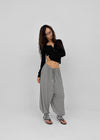Rope Striped Leg Warmer Harem Pants