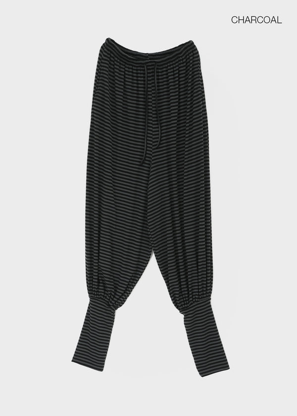 Rope Striped Leg Warmer Harem Pants