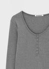 [MADE] Dutsby Henley Neck Long Sleeve Tee