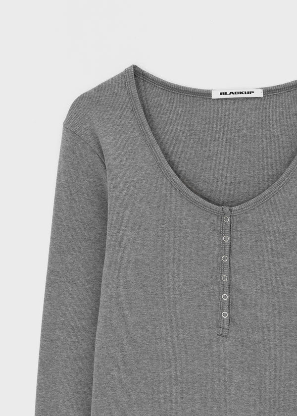 [MADE] Dutsby Henley Neck Long Sleeve Tee