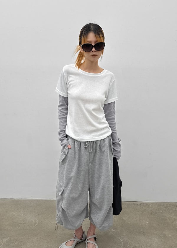 Meld Stripe Layered Long Sleeve Tee
