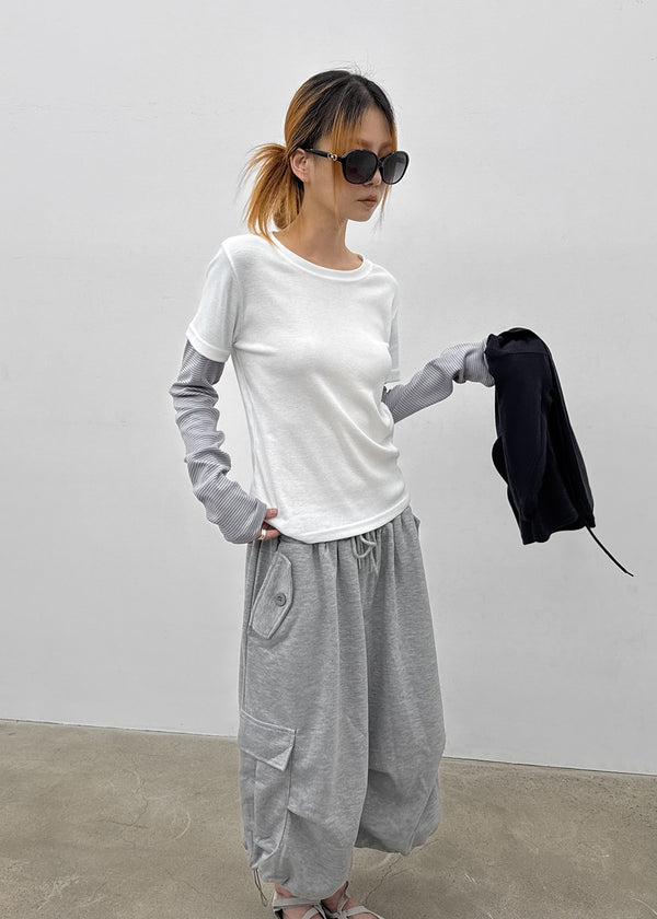 Meld Stripe Layered Long Sleeve Tee