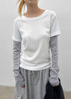Meld Stripe Layered Long Sleeve Tee