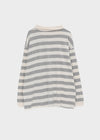 (UNISEX) Morato Striped Collared Long Sleeve Tee