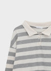 (UNISEX) Morato Striped Collared Long Sleeve Tee